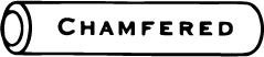 Chamfered dowel drawing